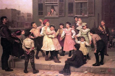 Enfants dansant dans la rue, 1894
